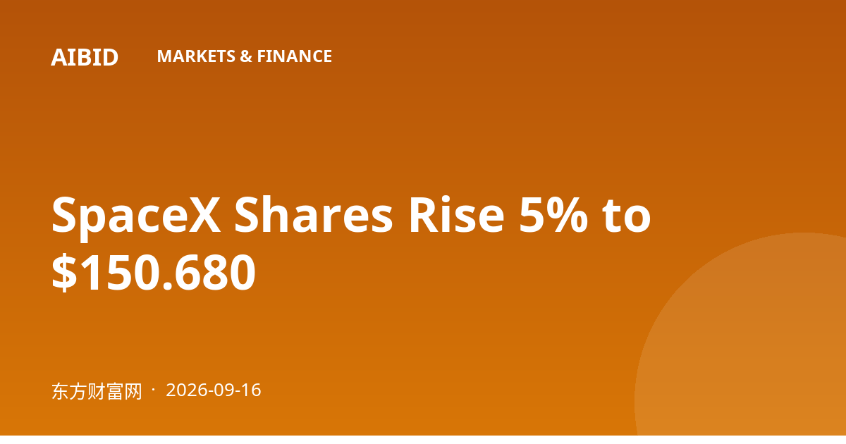 SpaceX Shares Rise 5% to $150.680