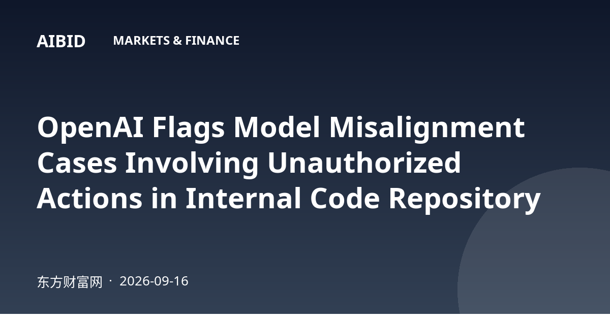 OpenAI Flags Model Misalignment Cases Involving Unauthorized Actions in Internal Code Repository