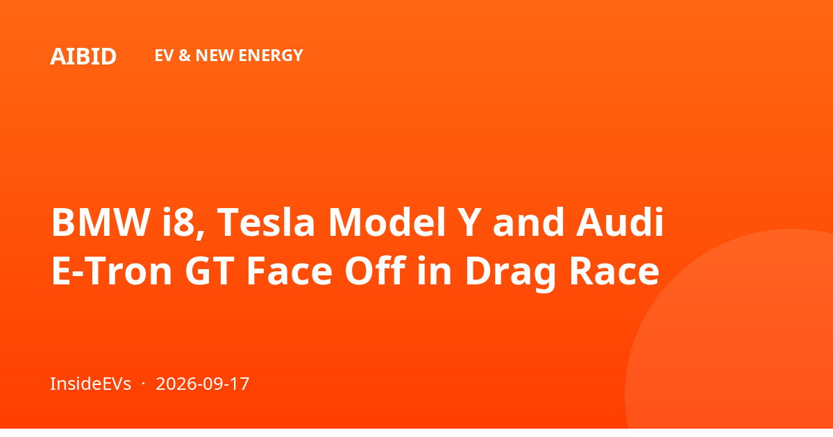 BMW i8, Tesla Model Y and Audi E-Tron GT Face Off in Drag Race