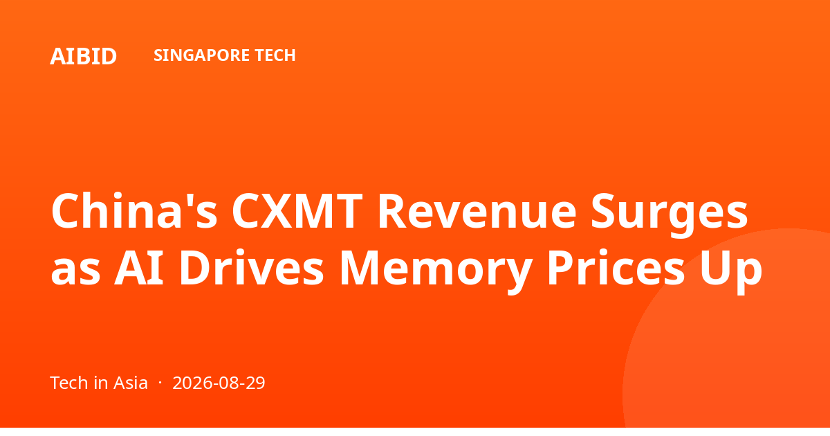 China's CXMT Revenue Surges as AI Drives Memory Prices Up