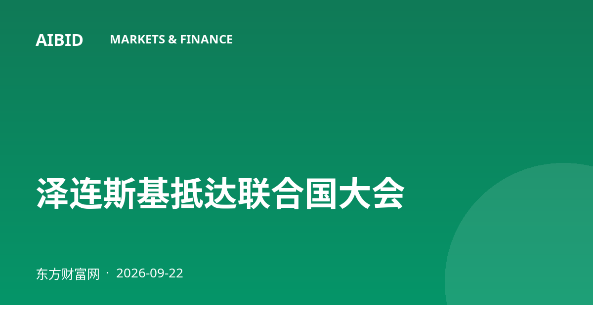 泽连斯基抵达联合国大会