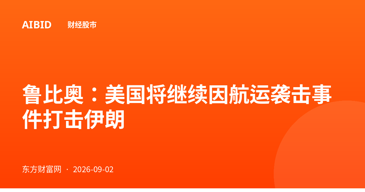 鲁比奥：美国将继续因航运袭击事件打击伊朗