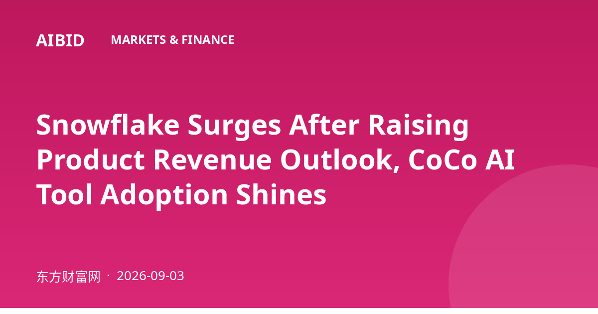 Snowflake Surges After Raising Product Revenue Outlook, CoCo AI Tool Adoption Shines