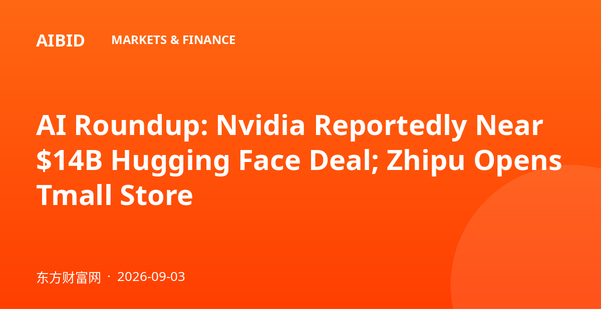 AI Roundup: Nvidia Reportedly Near $14B Hugging Face Deal; Zhipu Opens Tmall Store