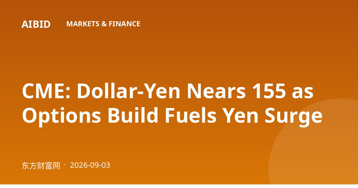 CME: Dollar-Yen Nears 155 as Options Build Fuels Yen Surge