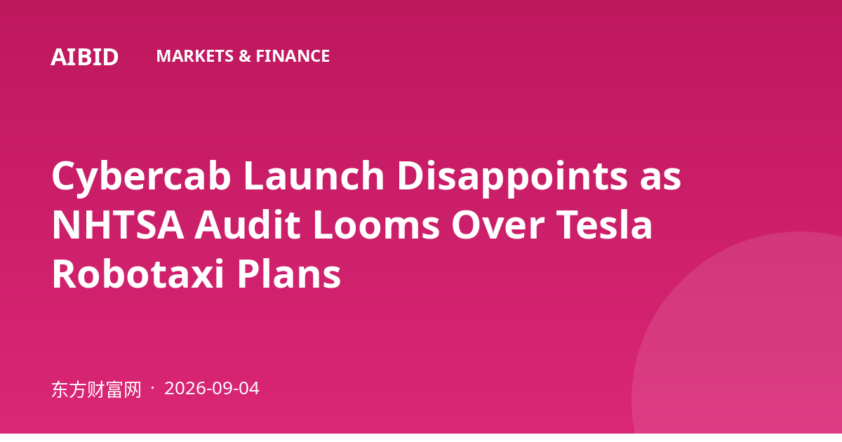 Cybercab Launch Disappoints as NHTSA Audit Looms Over Tesla Robotaxi Plans