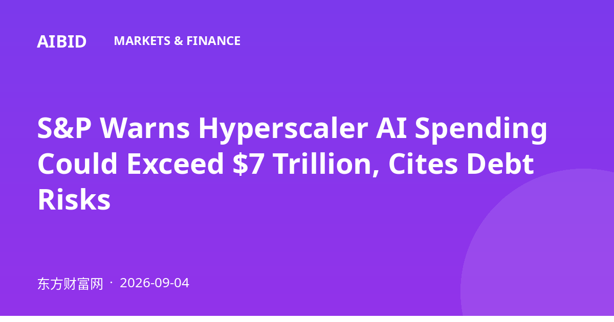 S&P Warns Hyperscaler AI Spending Could Exceed $7 Trillion, Cites Debt Risks