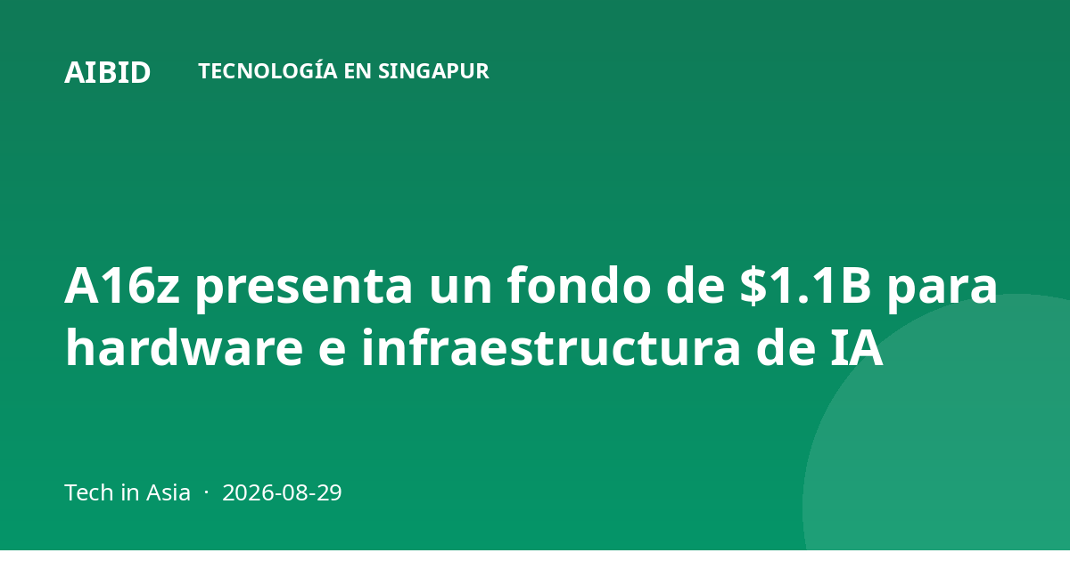 A16z presenta un fondo de $1.1B para hardware e infraestructura de IA