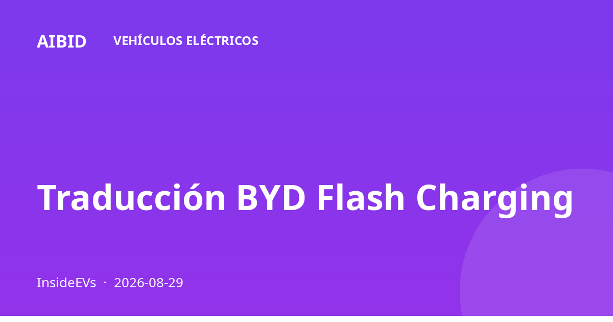 Traducción BYD Flash Charging
