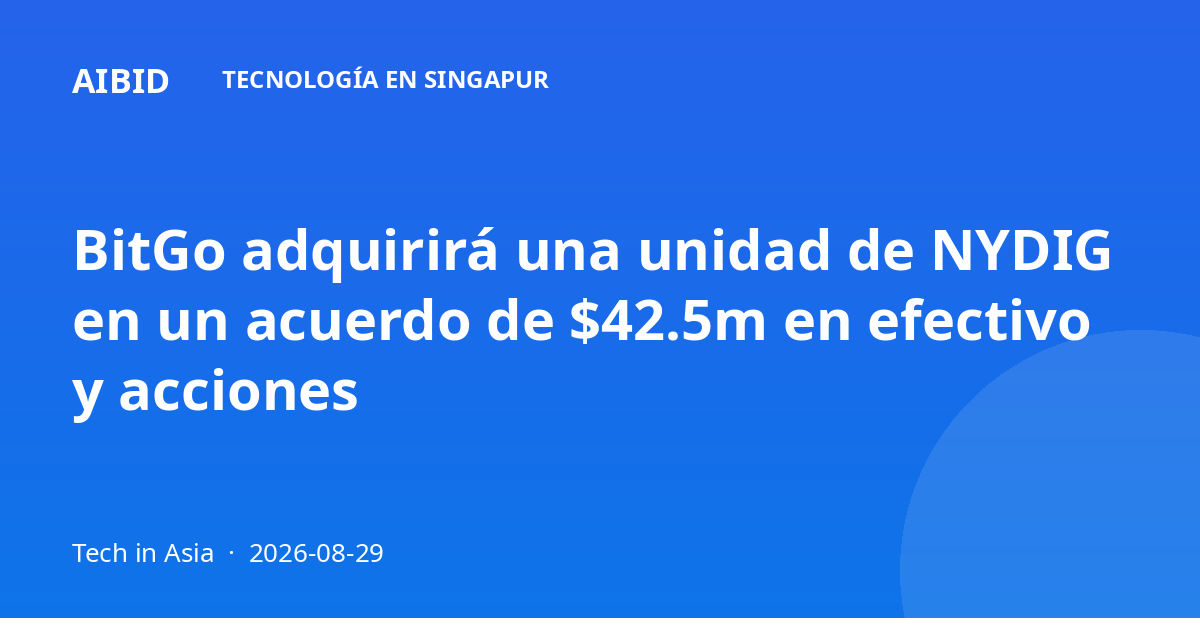 BitGo adquirirá una unidad de NYDIG en un acuerdo de $42.5m en efectivo y acciones