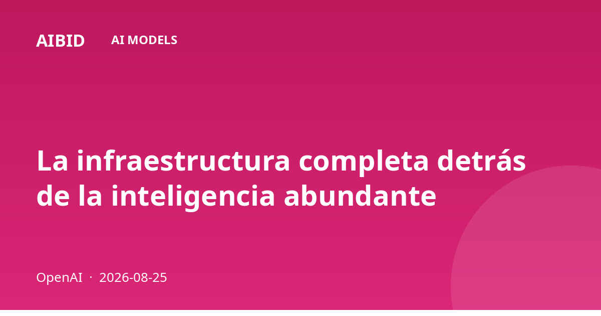 La infraestructura completa detrás de la inteligencia abundante