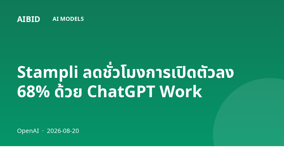 Stampli ลดชั่วโมงการเปิดตัวลง 68% ด้วย ChatGPT Work