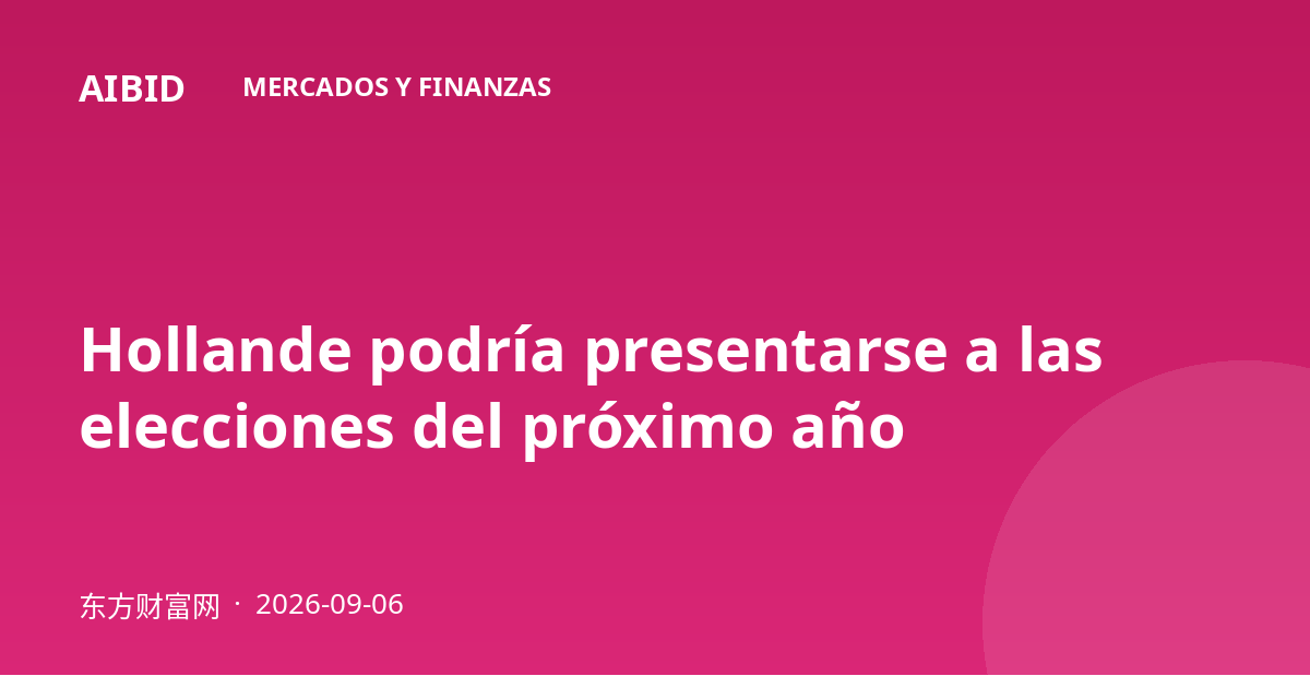 Hollande podría presentarse a las elecciones del próximo año
