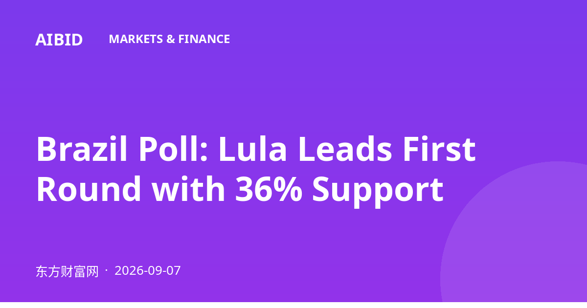 Brazil Poll: Lula Leads First Round with 36% Support