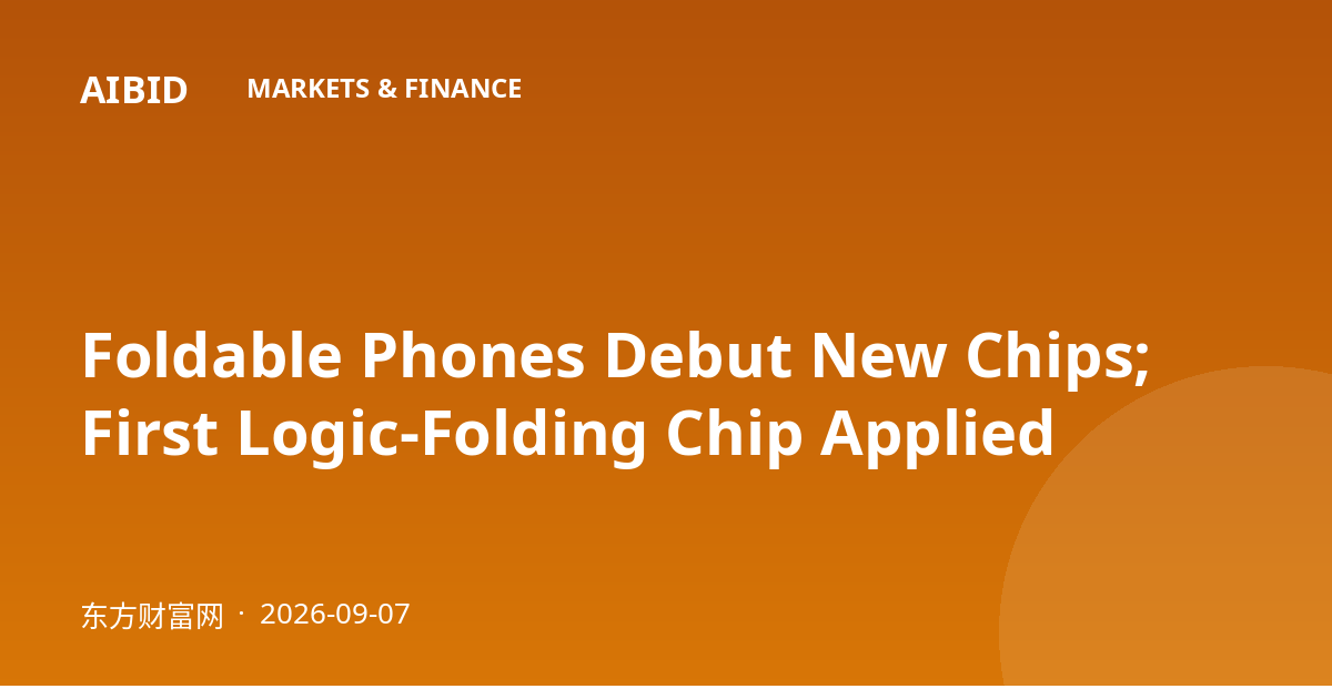 Foldable Phones Debut New Chips; First Logic-Folding Chip Applied