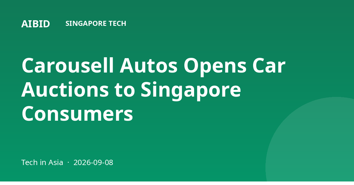 Carousell Autos Opens Car Auctions to Singapore Consumers