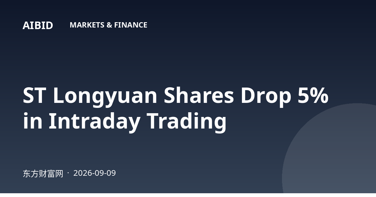 ST Longyuan Shares Drop 5% in Intraday Trading