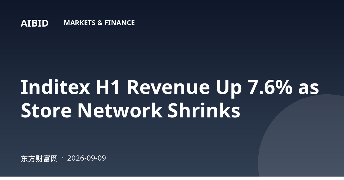Inditex H1 Revenue Up 7.6% as Store Network Shrinks