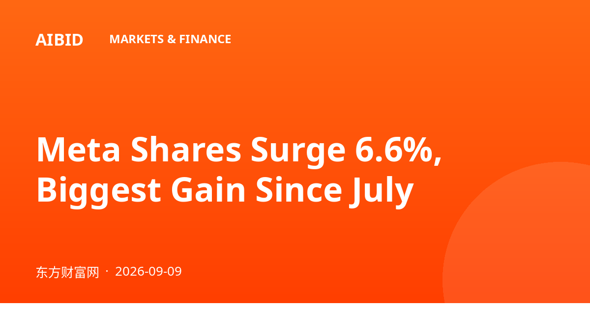 Meta Shares Surge 6.6%, Biggest Gain Since July