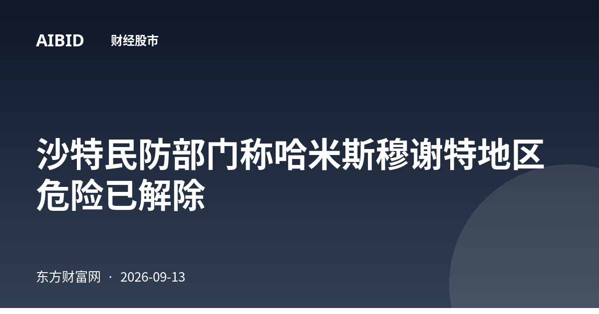 沙特民防部门称哈米斯穆谢特地区危险已解除
