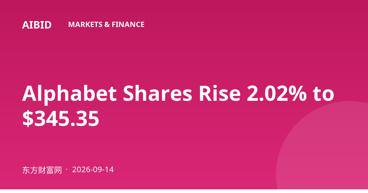 Alphabet Shares Rise 2.02% to $345.35